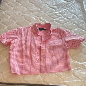 Ralph Lauren Kids Pink Checkered Button-Down Shirt